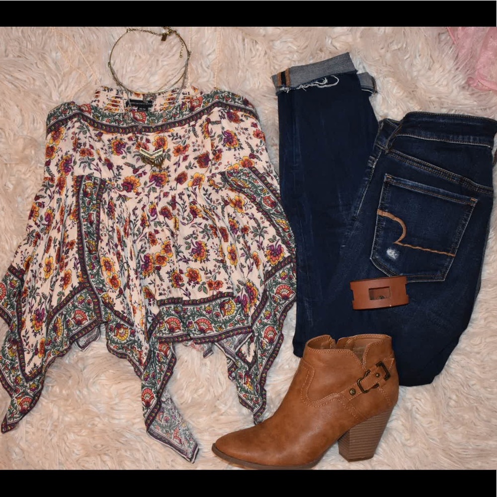 Whimsical, bohemian AE top
